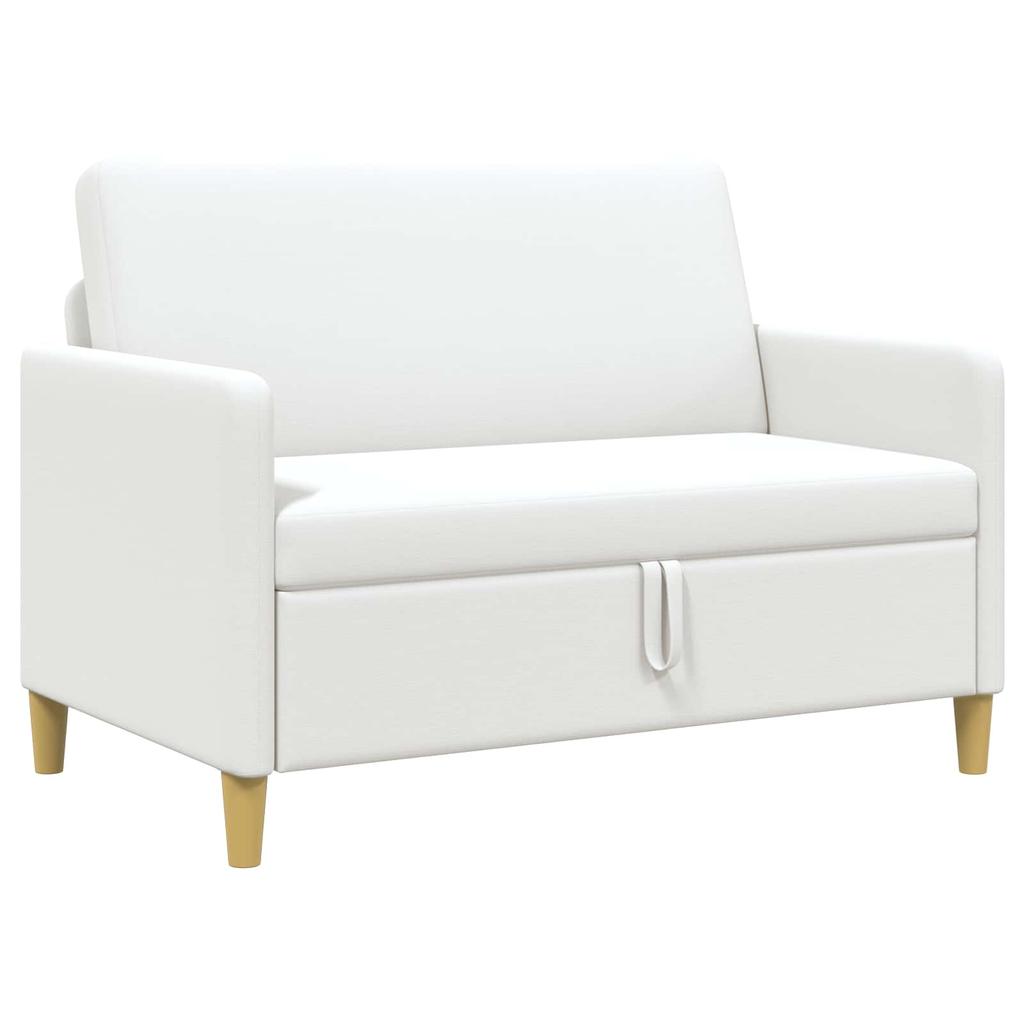Storage Sofa in White 122 x 78 x 87 cm Polyester