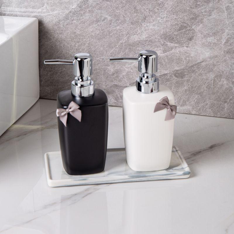 Bathroom Portable Shampoo Empty Bottle Household Compression Soap Dispenser 400ml Ceramic Lotion Bottle Bathroom Accessories