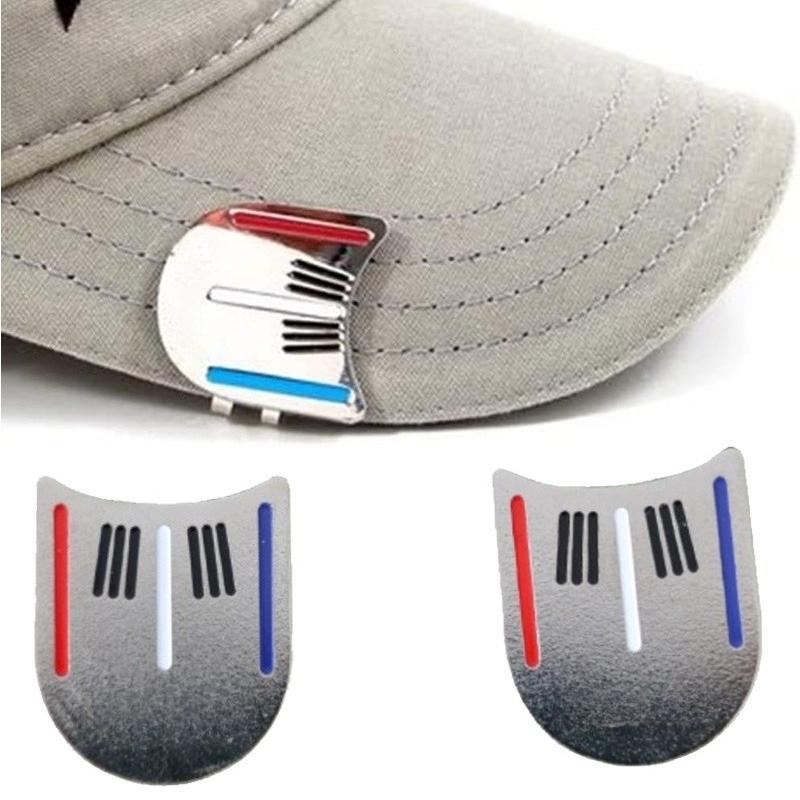 Golf Ball Marker Cap Clip Universal Hat Fit Practical Putting Alignment Aiming Tool Hat Clip for Enhanced Golf Performance