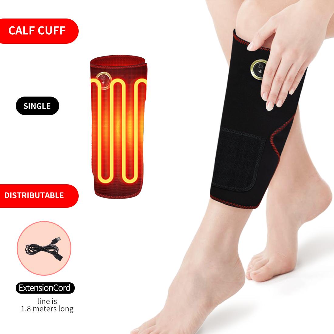 

Full-Wrap Heated Leg Protector Usb-Powered Multi-Mode Vibration Kneading Sports Muscle Strain Relief Old Cold Leg Warmth Unisex UK-Plug