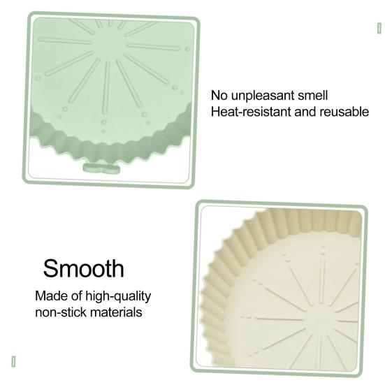 Silikonová vložka do horkovzdušné fritézy, nepřilnavý opakovaně použitelný pekáč na dorty, talíře na pizzu, kulatý koš do horkovzdušné fritézy na dorty, sušenky, smažené kuře