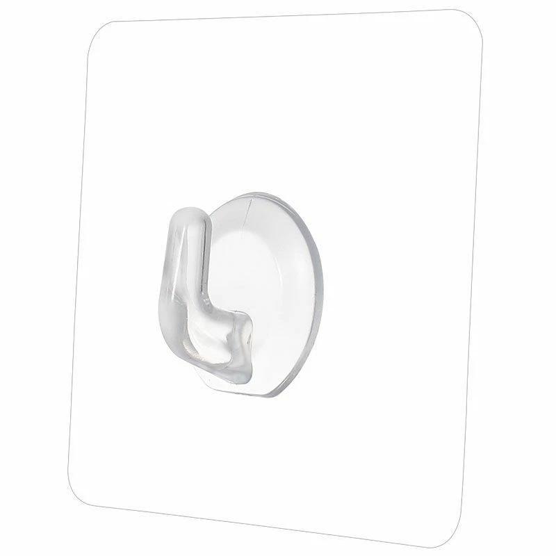 10Pcs/Pack Hooks Transparent Anti-skid Traceless Horn Shape Reusable PVC Clear Strong Sticky Wall Hook