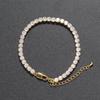 Woven Tennis Bracelet 3mm 4mm 5mm Hip-Hop Accessory Unisex Zircon Strip with Gold/Silver Plating