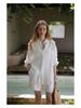 COUNTOMNE Loose Linen Oversized Shirt & Shorts Sun Protection Set