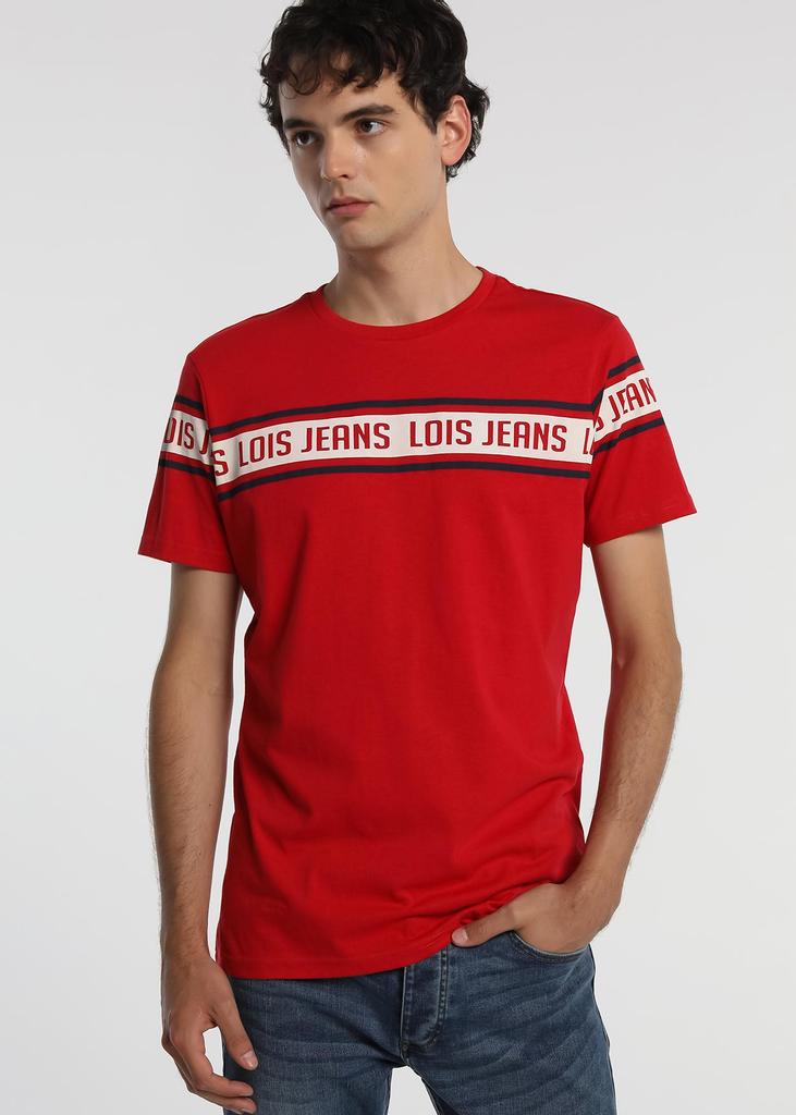 Lois Jeans-T-shirt,Men,Red,100 