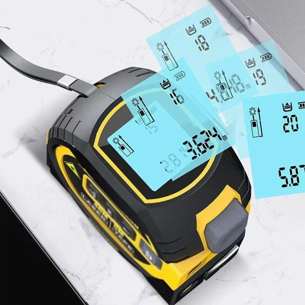 LED Display Laser Tape Measure 3 in 1 Laser Rangefinder Building Construction