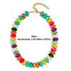 Round Resin Beads Chain Necklaces Chunky Resin Beads Necklace  Summer Vacation