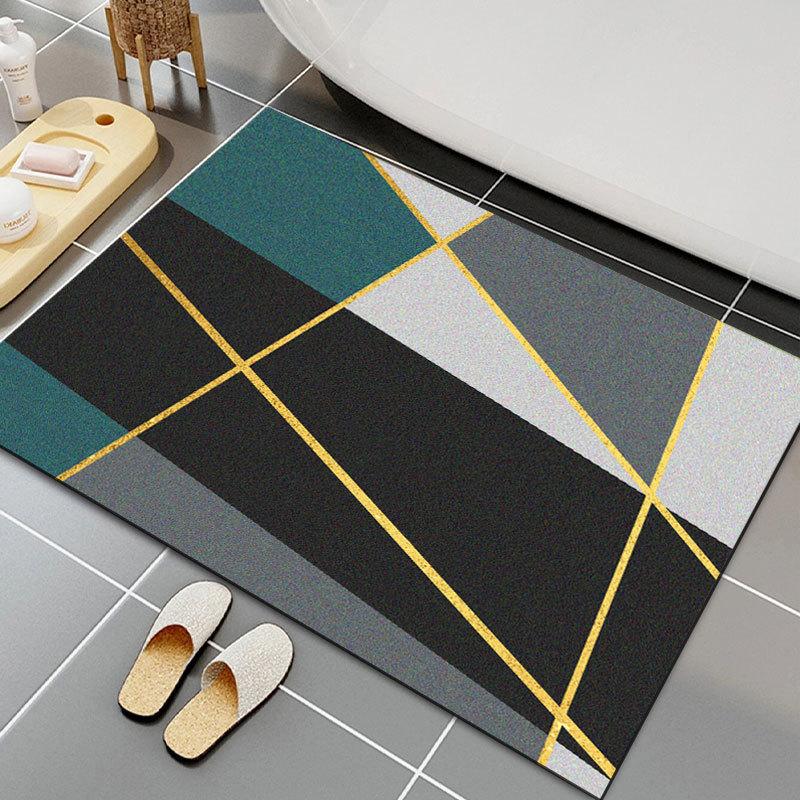 PVC Mat Bathroom Door Mat Absorbent Door Mat Bathroom Anti Slip Foot Mat Quick Drying Floor Mat