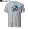 Blue Marlin Splash Unisex T-Shirt | Colorful Ocean Fish Tee | Short Sleeve Shirt