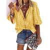 Printed Long Sleeve Loose Shirt Top Women Single Breasted Lapel Autumn Spring