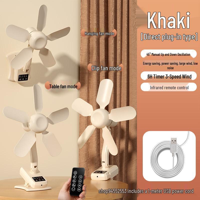 

Portable USB Rechargeable Clip Fan, Small Oscillating Desktop Fan for Home, Dorm, or Office with High Wind Power. 60 x 13.5 x 13.5