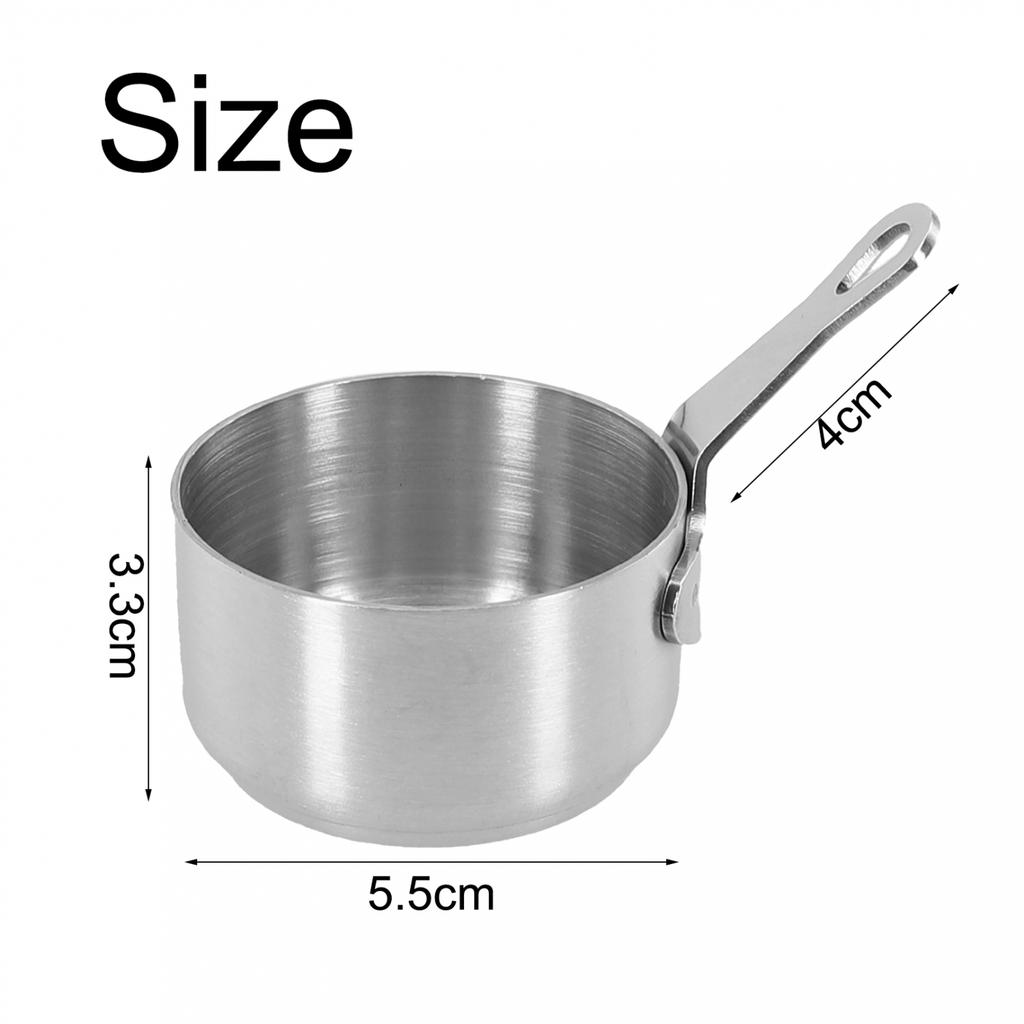 100ML Pot Gravy Milk Pot Stainless/Steel Small Mini Sauce Pan Non-Stick Saucepan