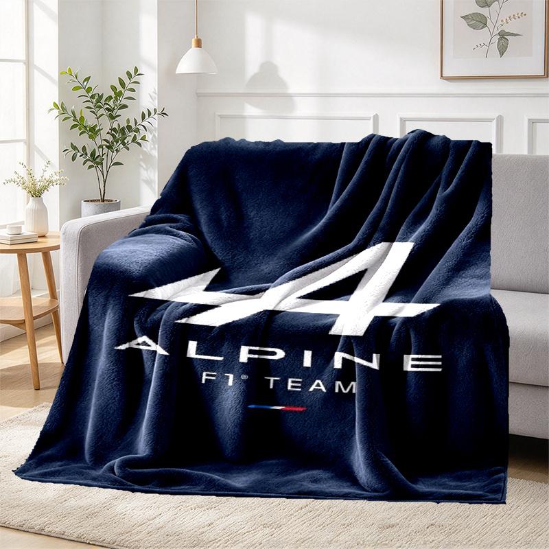 BWT Alpine F1 Racing Team (5) Pattern Blanket for Home Decoration, Bed, Sofa, Car Travel, Camping, Suitable for All Seasons, Birthday Christmas Gift