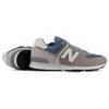 New Balance 574 Grey Navy White Leather Sneakers ML574OW2