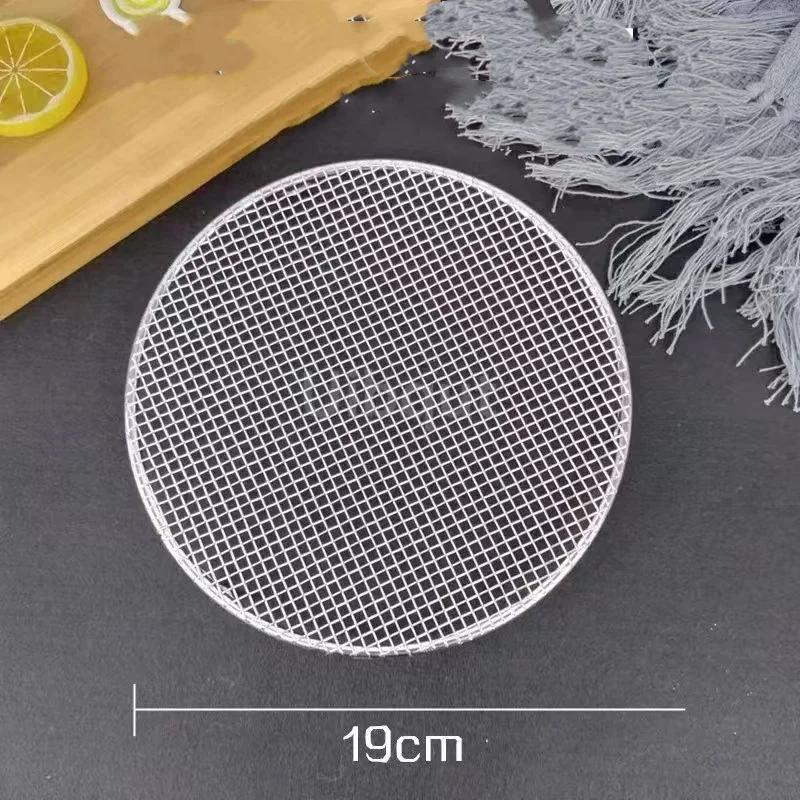 New Semi -Circular/Round Tempura Frying Sushi Bbq Net Durable Stainless Steel Drying Net Japanese Style Portable Barbecue Net
