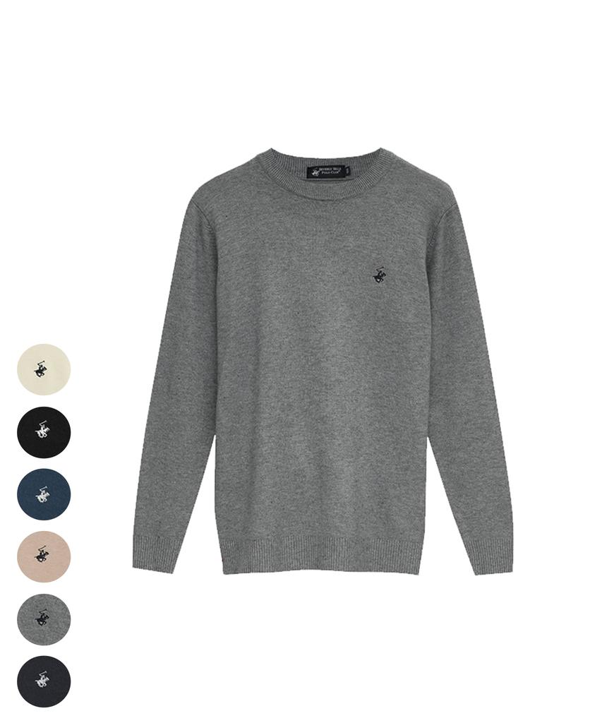 BHPOLOCLUB Men'S & Women'S Daily Basic Round Knit 6 Colors Ts954
