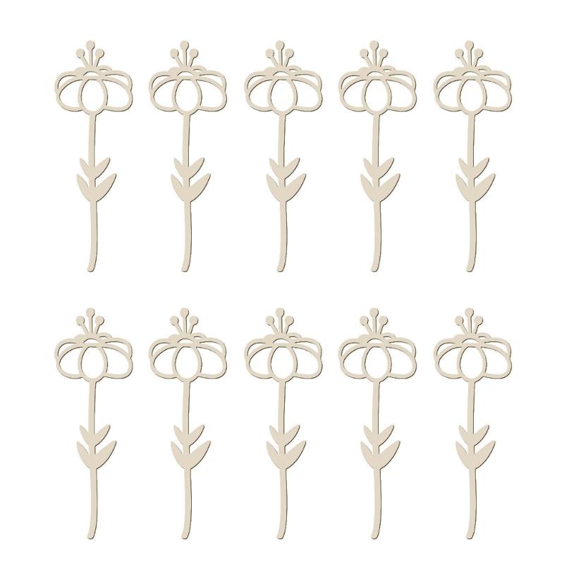 Wooden Wildflower Decors,Wood Flower Cutout for DIY Crafts,Wall Decors Hanging Florals Sculpture Wildflower Stems
