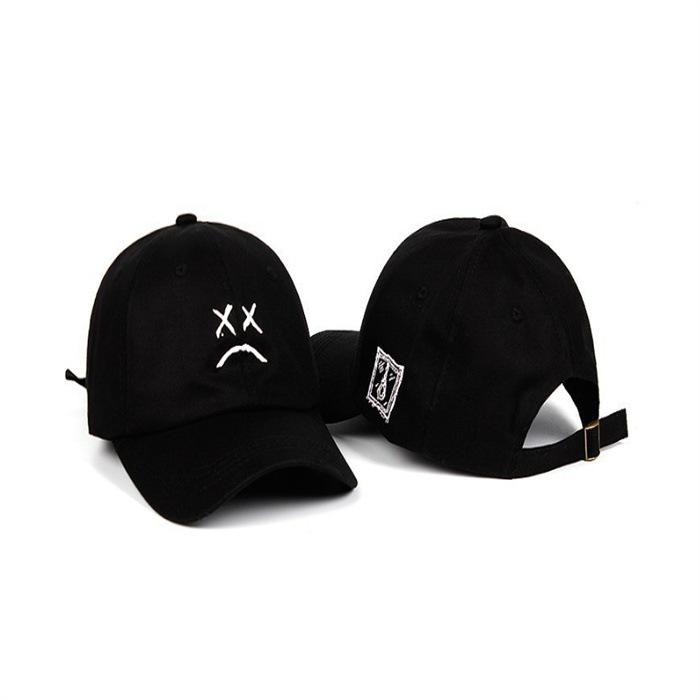Crying face xxxtentacion baseball cap, European and American rap curved brim hat, outdoor leisure visor