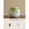 HOYIHM Hand-painted Peony Flower Tea Box Organizer Moisture-proof Handmade Storage Tank Containers Tea Caddy Tea Services Gift