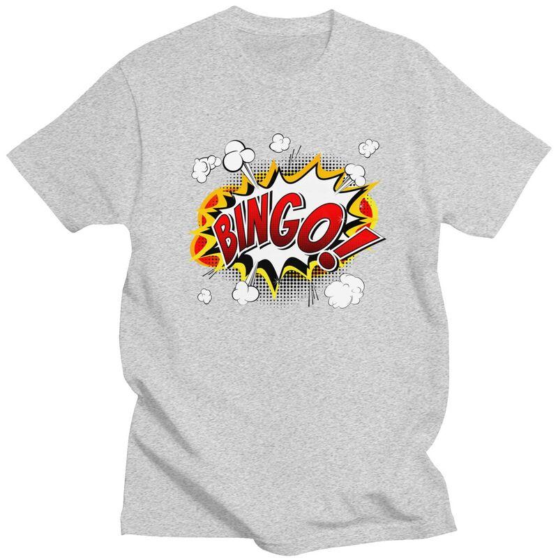 Custom Hot Game Bingo T Shirt for Men Pure Cotton Tshirt Fashion Tees Short Sleeves Tshirt Clothing