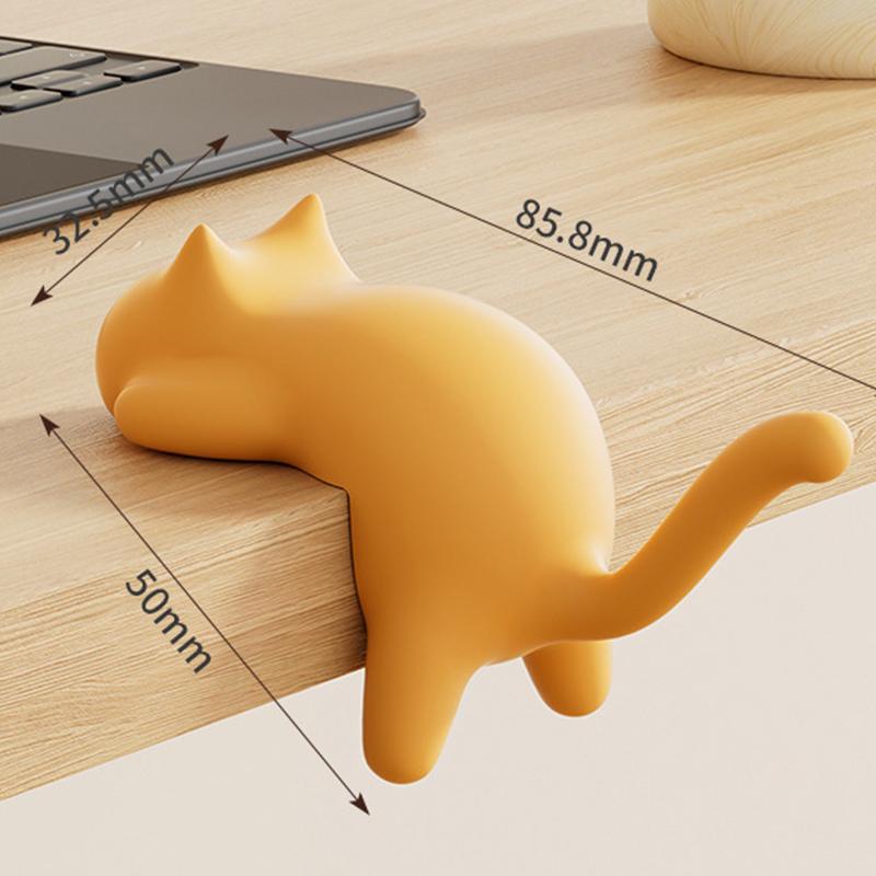 1Pcs Cute Portable Cat Bag Hook Hanger Table Hook Handbag Backpack Travel Bag Organizer Holder Home Office Decor Desk Side Hooks