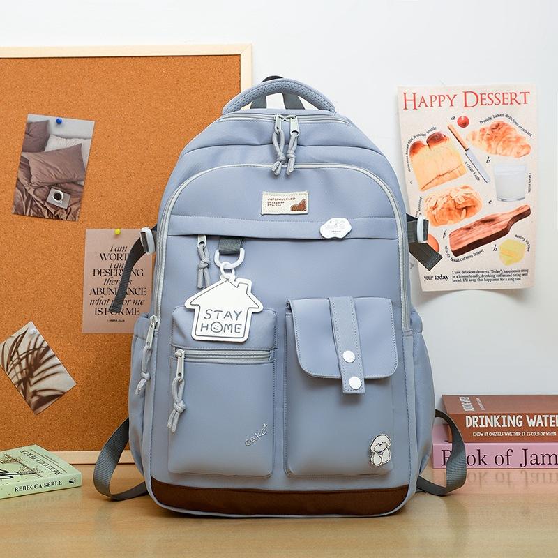 High value college style fresh and sweet backpack junior high school students lightweight large capacity backpack