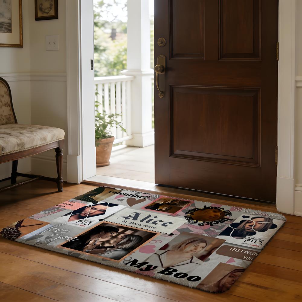 

Floor Mat Soft Flannel Rug Non-Slip Absorbent Mat for Bathroom Bedroom Home Decor HAVE A NICE DAY Cute Animal 50x80cm