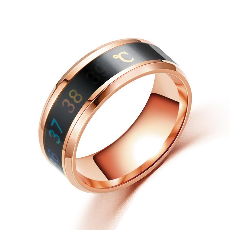 Smart Temperature Body Temperature Men's Smart Temperature Sensing Ring