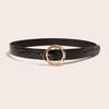 Sweet Womens Faux Leather Belt With Pattern And Alloy Buckle For Casual Wear