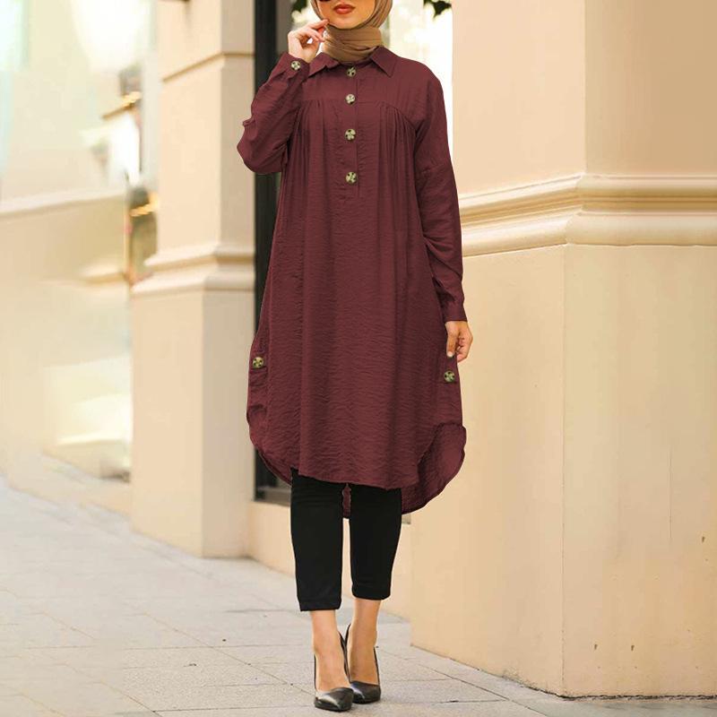 Muslim Quality Retro Women's Cotton Linen A-line Dress - 2021 Summer Collection