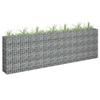 VidaXL Raised Gabion Bed Galvanized Steel 270x30x90 Cm