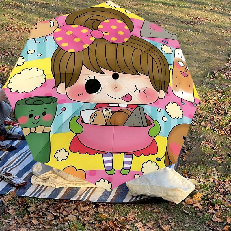 1PC Cute Food Umbrella-8-Rib Reinforced, Automatic Open, Lightweight & Durable, Cute Fashion Accessory for Outdoor-Y0356