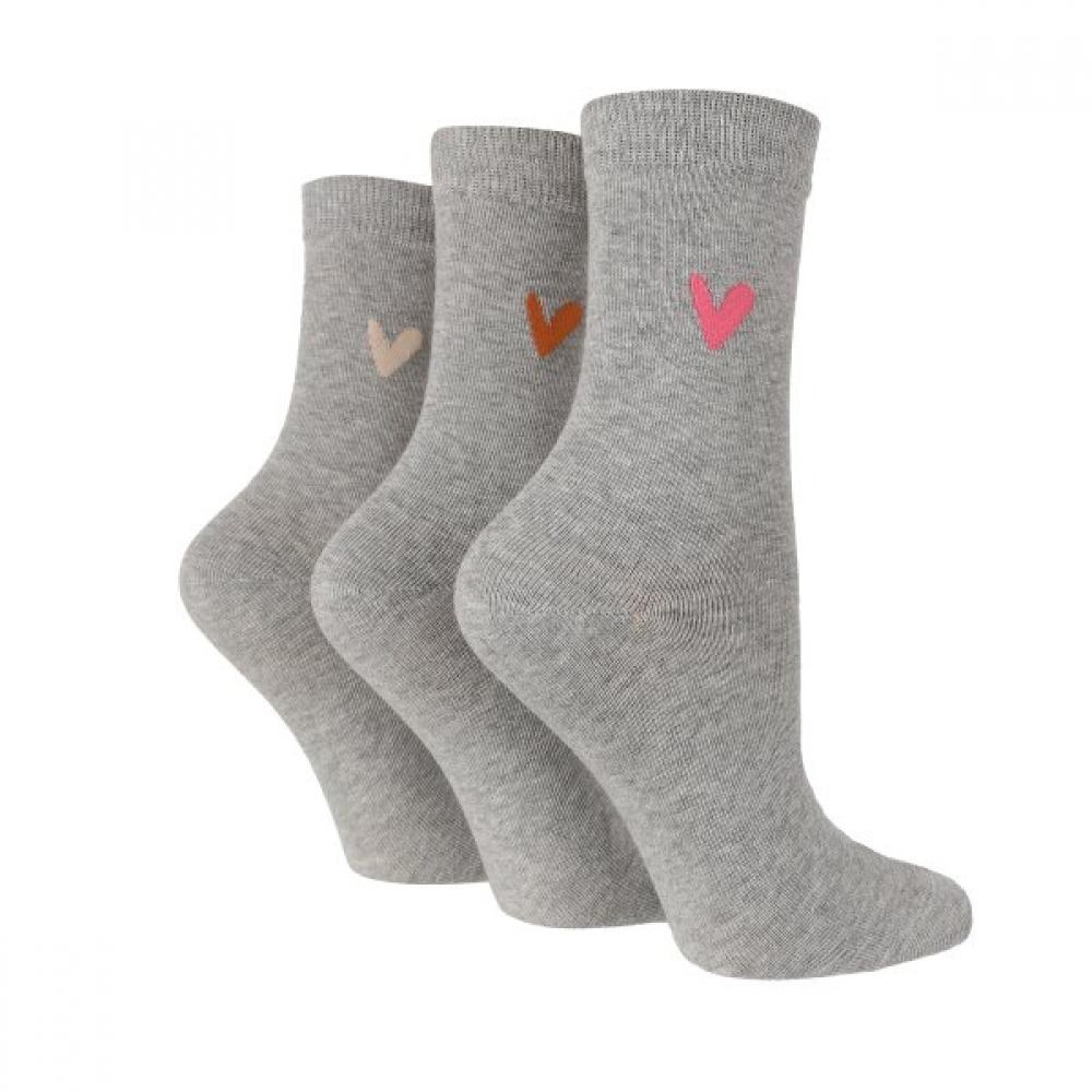 Sock Shop Women Daily Light Grey Heart Socks Set Light Grey