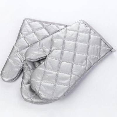 1Pc Convenient Anti-scalding Microwaved Silver-coated Wear-resistant Cooking Mittens for Picnic Insulation Mitts