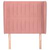 Headboard with Ears Pink 103 X 23 X 118 128 Cm Velvet