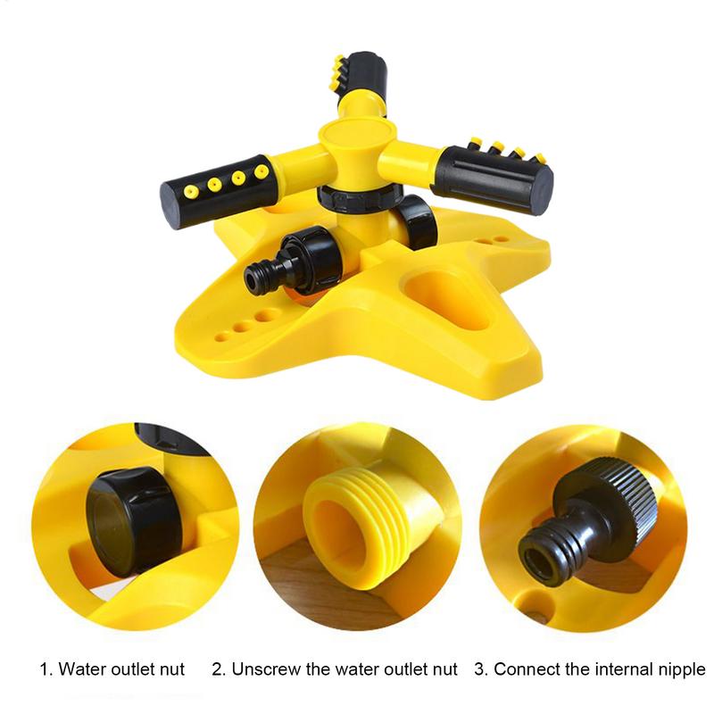 360 Degree Sprinklers Irrigation Garden Lawn Sprinkler Yard Large Area Water Sprinkler Water Sprayer Automatic Irrigation System