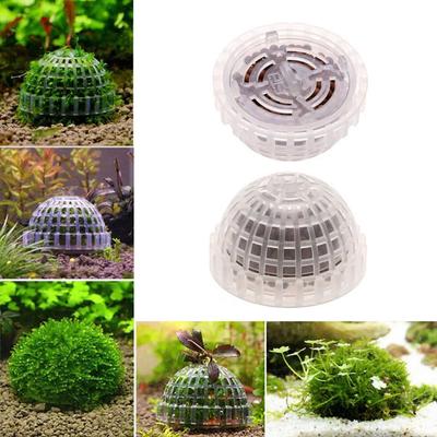 Aquarium Dekoration Pflanzen Bio Moosball Halter für Aquarium Kristall Rote Garnelen Haus Fischtank Deko Filter Zubehör