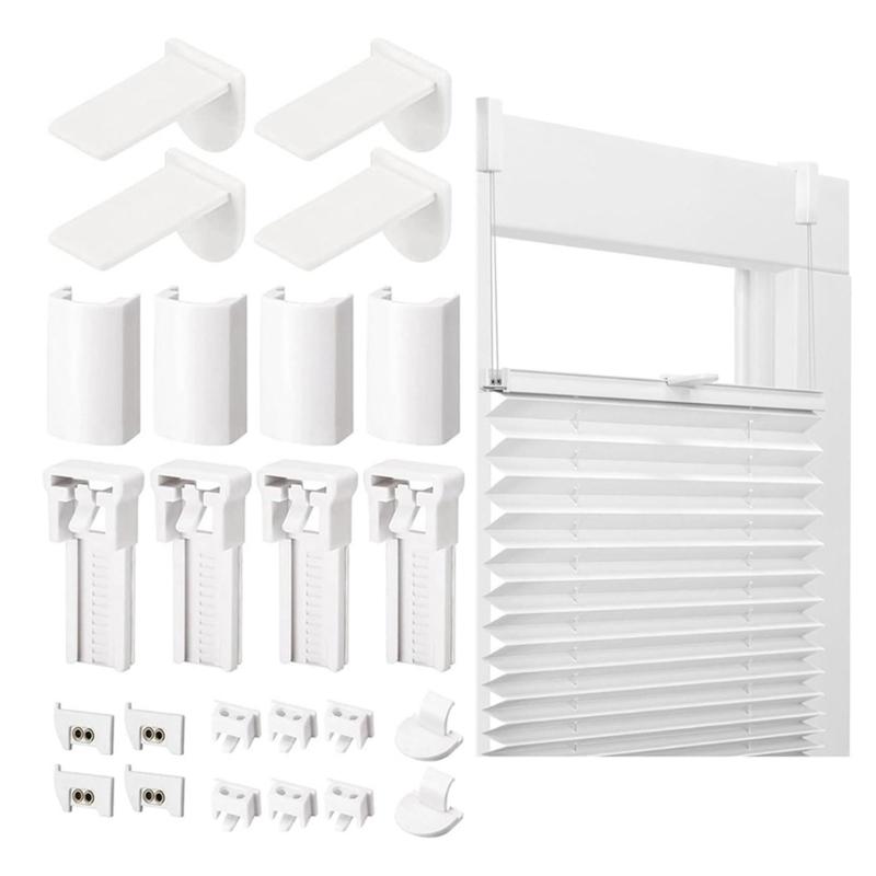 1 Set Pleats Blind Clip Bracket Accessories Set Rolling Curtain Shade Clamps for Vertical Blind Repair Replacement Parts