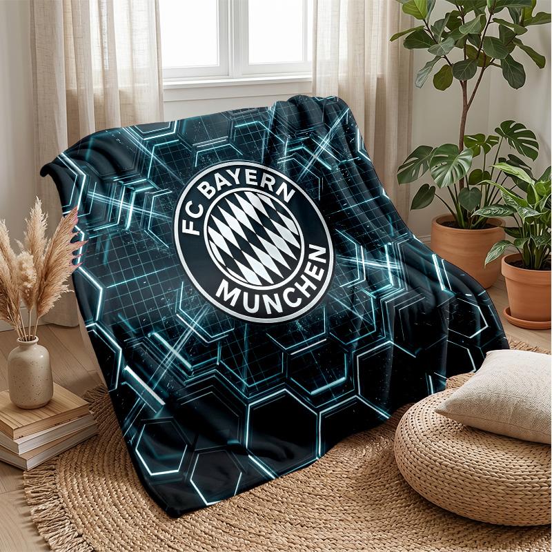 Bayern Munich Theme Blanket Soft Flannel Blanket Plush Throw Blanket Cozy Sofa Bed Blanket for Home Decor