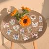 50 Literary Handbook Materials Flowers and Letters Sticker Pack Creative DIY Greeting Cards Water Cup Available for Wholesale
