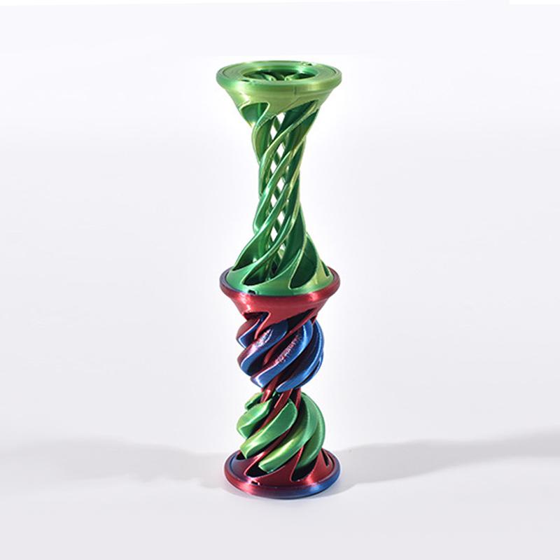 3D Printing Spiral Stress Relief Toys Funny Spiral Crossing Toy Three-dimensional Ejectable Toy Offi Desktop Decor Figurine