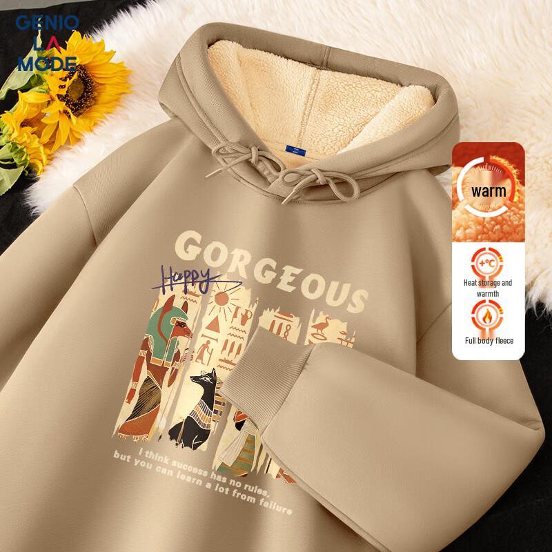 

GENIOLAMODE Men s Heavyweight Sherpa Fleece Hoodie L