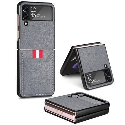 Zflip3 Shockproof Matter Leather Fitted Case pro Samsung Galaxy Z Flip4 Flip 4 5g Flip3 Flip 3 skládací design kryt slotu na kartu