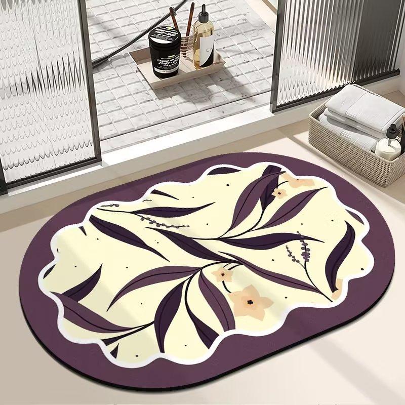 

Коврик в деревенском стиле с цветочным узором, впитывающий коврик для ванной комнаты, грязеотталкивающий мягкий ковер, нескользящий коврик для ванной комнаты 40*60cm