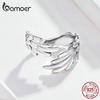 BAMOER Guardian Wings Ring Authentic 925 Sterling Silver Free Size Adjustable Finger Rings