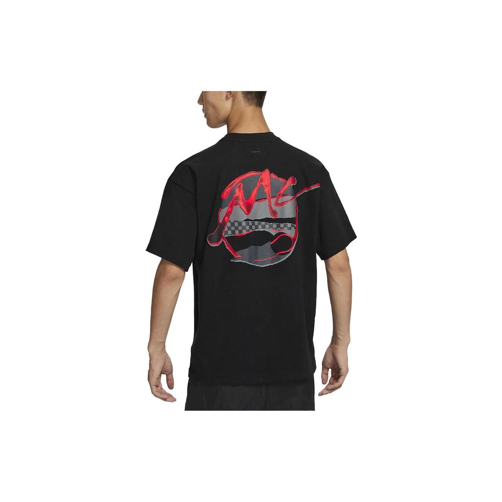 Nike T Shirts Men's Black Crew Neck Moderate Straight Fit FN4176-010