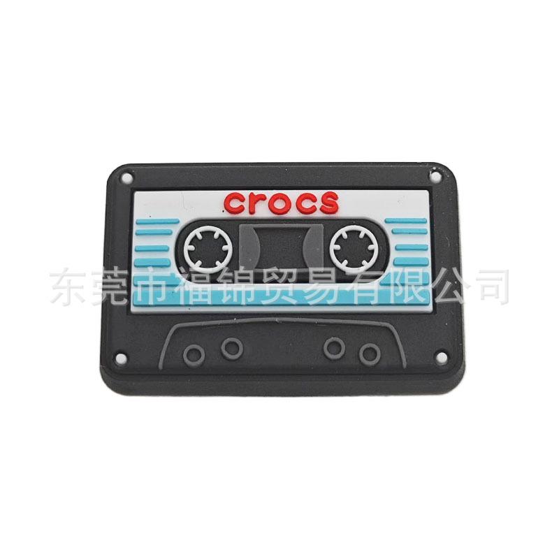 Cartoon Clog Shoe Decoration: PVC Flower & Cassette Buckles