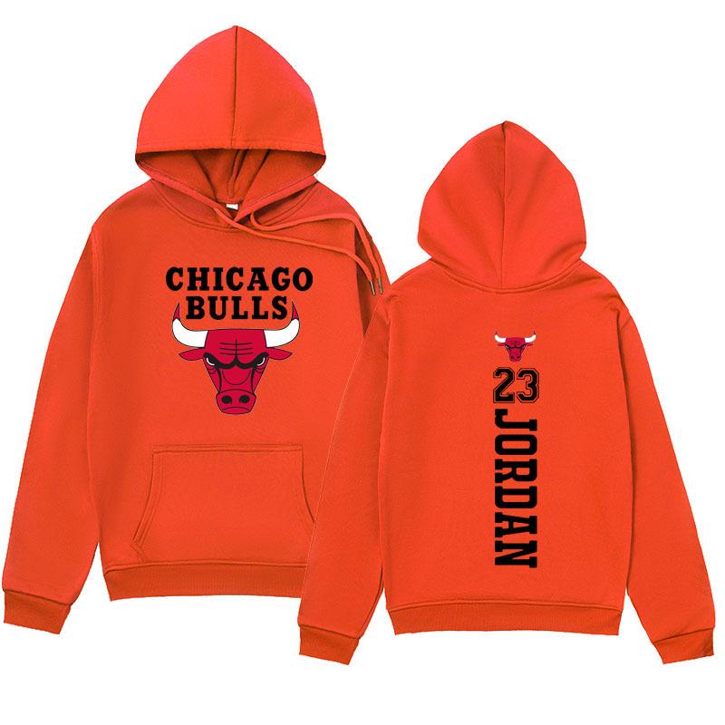 Winter Chicago Bulls #23 Printed Hoodies Fashionable Casual Warm Sports Long Sleeved Men's and Women's Unisex Hooded Sweatshirts
