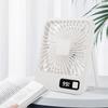 USB Desk Fan 5 Speed Modes Stable Kickstand Ultra Quiet USB Charge Small Desk Fan for Family Office School White