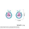 Women's Light Luxury Design Elegant Zircon Geometric Fruit Earrings Fashionable And Versatile Niche Design Earrings
